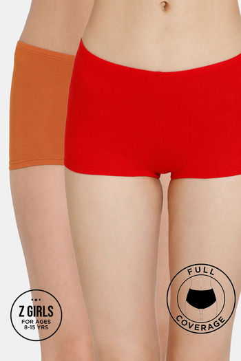 Buy Zivame Low Rise Full Coverage Boyshorts (Pack of 2) - Assorted
